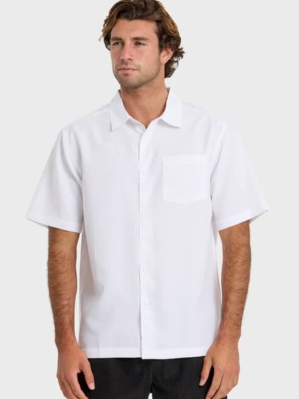 Quiksilver Waterman Collection Centinela 4 Short Sleeve White Shirt Men's XL NWT